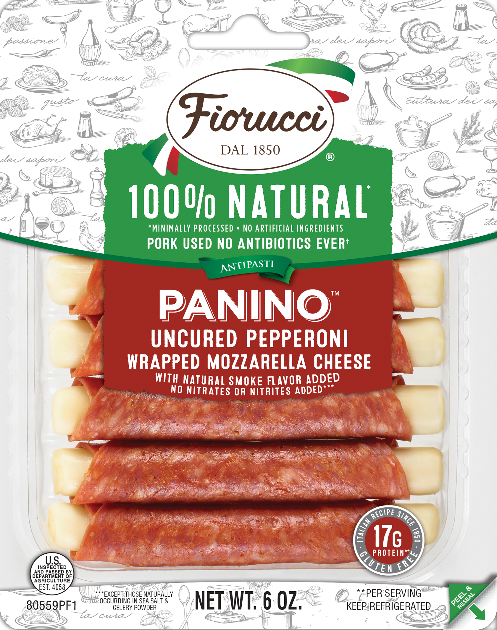 100% Uncured Pepperoni Panino