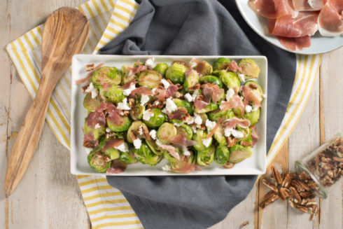 Maple-Glazed Brussels Sprouts with Prosciutto