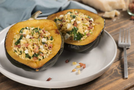 Acorn Squash Stuffed with Orzo and Pancetta