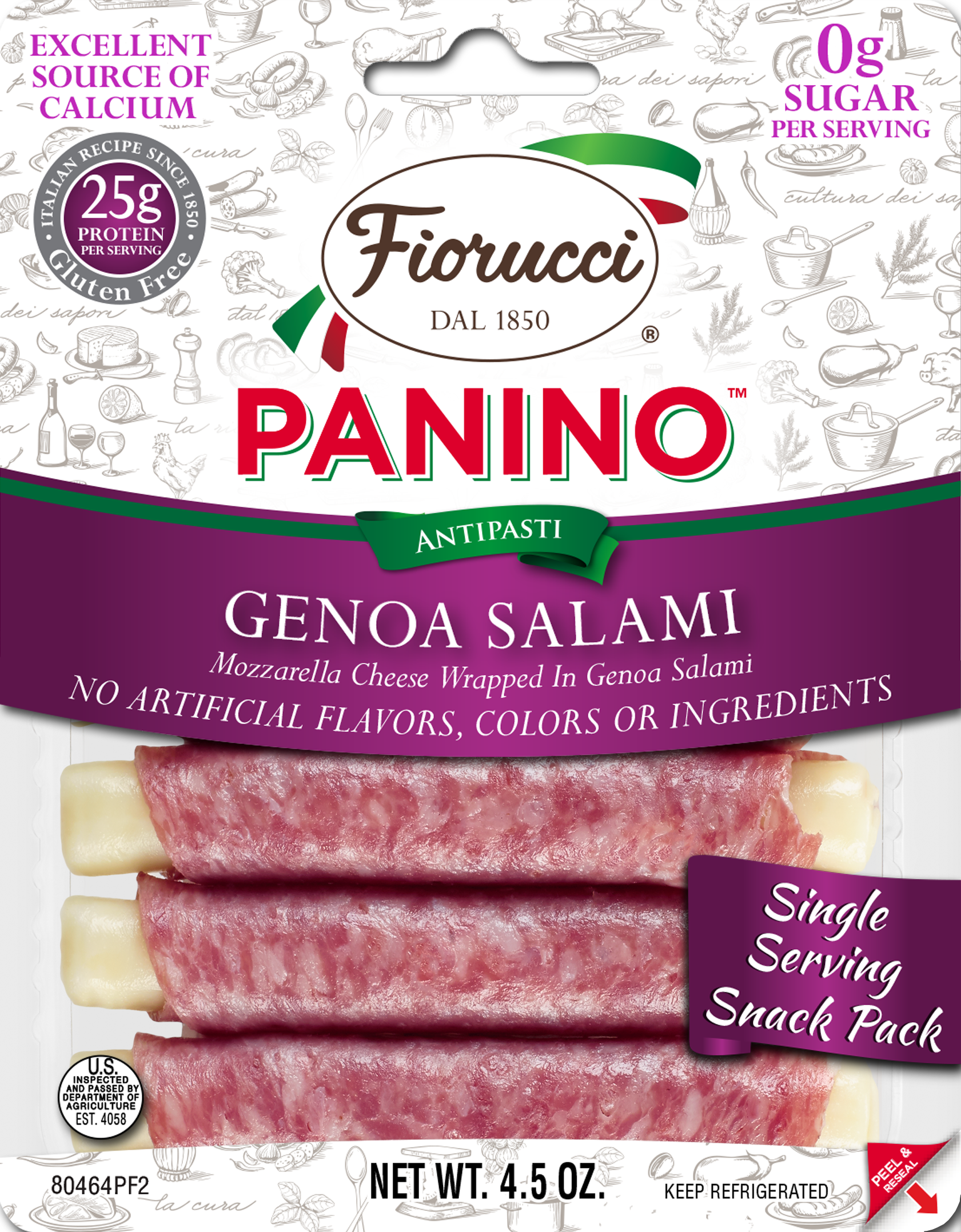 Genoa Salami & Mozzarella Panino