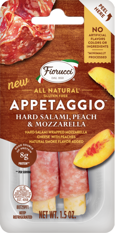 Hard Salami, Peach & Mozzarella Appetaggio